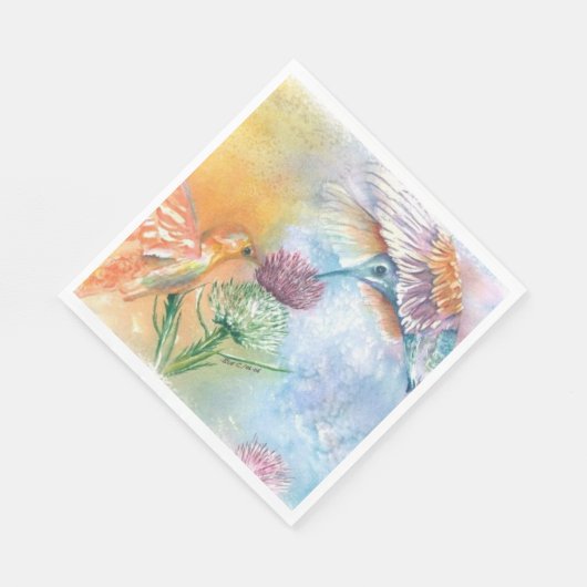 COLORFUL HUMMING BIRDS PARTIJ SERVET (Hoek)