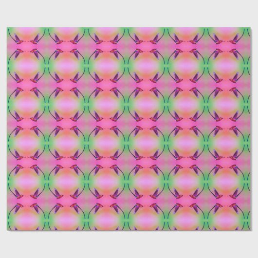 Colorful Hummingbird Cadeaupapier (Vlak)