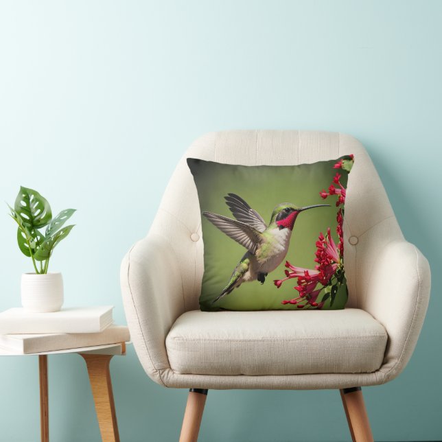 Colorful Hummingbird Kussen (Stoel)
