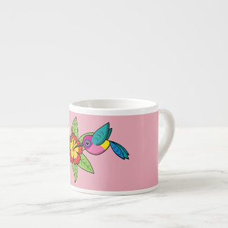 Colorful Hummingbird op Hibiscus Tropical Flower Espresso Kop