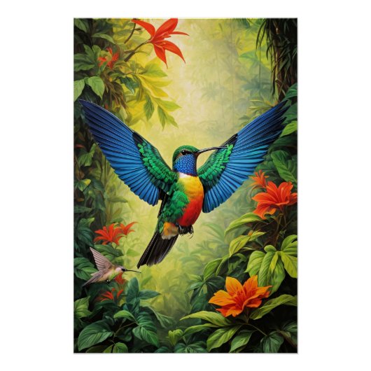 Colorful Hummingbird Perfect Poster (Voorkant)