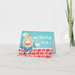 Colorful Humpty Dumpty Baby shower Hartelijk dank Bedankkaart