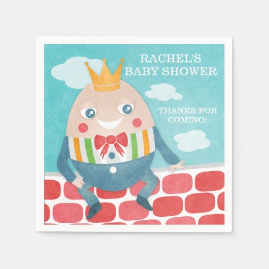 Colorful Humpty Dumpty Baby shower Paper Napkins Servet (Voorkant)