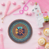 Colorful Hunab Ku Mayan Papieren Bordje (Feest)