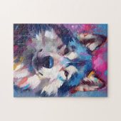 Colorful Husky Legpuzzel (Horizontaal)