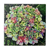 Colorful Hydrangea Art Tegel Trivet Tegeltje (Voorkant)