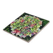 Colorful Hydrangea Art Tegel Trivet Tegeltje (Zijkant)