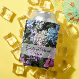 Colorful Hydrangea Flowers Wedding Favor Blikjeskoeler