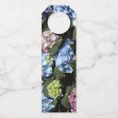 Colorful Hydrangea Flowers Wedding Flessenhanger (Achterkant)