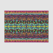 Colorful Hypnotic Geometric Abstract Art Patroon Tissuepapier (Voorkant)
