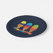 Colorful Ice Cream Birthday Party Papieren Bordje (Gekanteld)