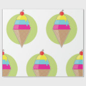 Colorful Ice Cream Cadeaupapier (Vlak)