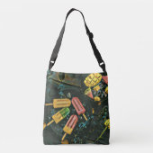 Colorful ice cream cone popsicle crossbody tas (Achterkant)