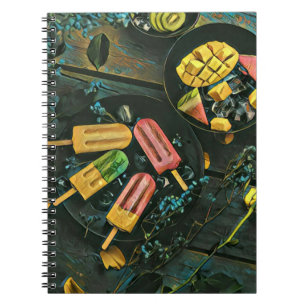 Colorful ice cream cone popsicle notitieboek