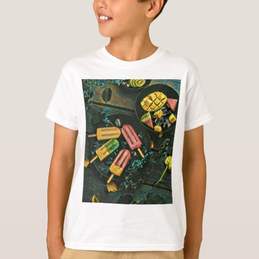 Colorful ice cream cone popsicle t-shirt (Voorkant)
