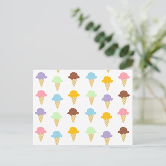 Colorful Ice Cream Cones Briefkaart (Staand voorkant)