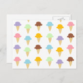 Colorful Ice Cream Cones Briefkaart (Voorkant / Achterkant)