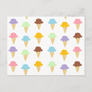 Colorful Ice Cream Cones Briefkaart