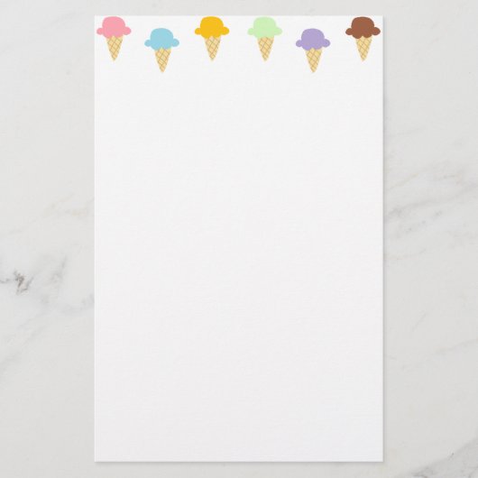 Colorful Ice Cream Cones Briefpapier (Voorkant)