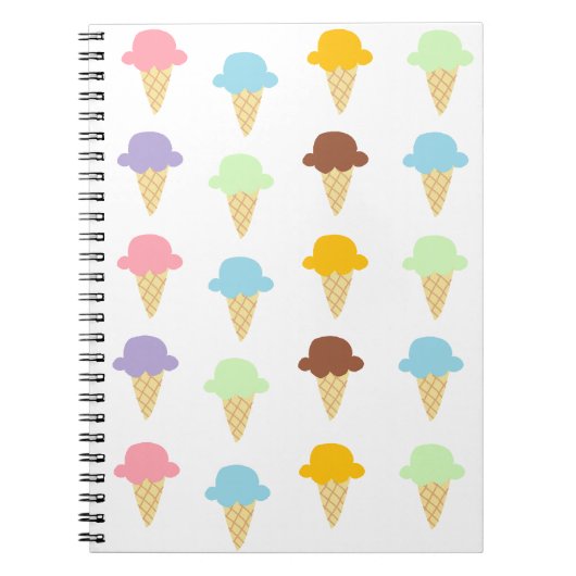 Colorful Ice Cream Cones Notitieboek (Voorkant)