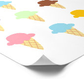 Colorful Ice Cream Cones Poster (Hoek)