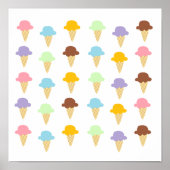 Colorful Ice Cream Cones Poster (Voorkant)