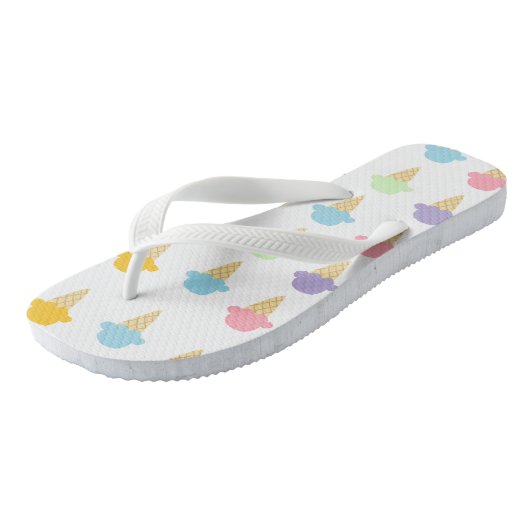 Colorful Ice Cream Cones Teenslippers (Schuin)