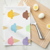 Colorful Ice Cream Cones Theedoek (Quarter Fold)