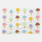 Colorful Ice Cream Cones Theedoek (Horizontaal)