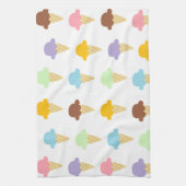 Colorful Ice Cream Cones Theedoek (Verticaal)