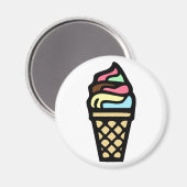 Colorful Ice Cream Magneet (Voorkant / Achterkant)