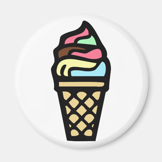 Colorful Ice Cream Magneet (Voorkant)