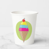 Colorful Ice Cream Papieren Bekers (Voorkant)