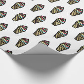 Colorful Ice Cream Pattern Cadeaupapier (Hoek)