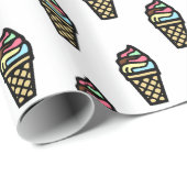 Colorful Ice Cream Pattern Cadeaupapier (Rol Hoek)