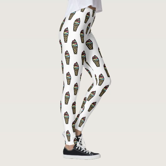 Colorful Ice Cream Pattern Leggings (Rechts)