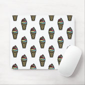 Colorful Ice Cream Pattern Muismat (Met muis)
