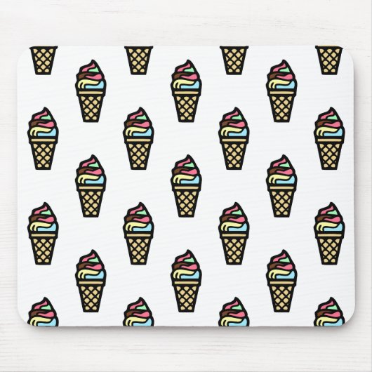 Colorful Ice Cream Pattern Muismat (Voorkant)