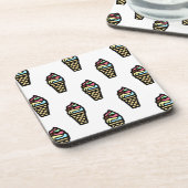 Colorful Ice Cream Pattern Onderzetter (Linkerzijde)