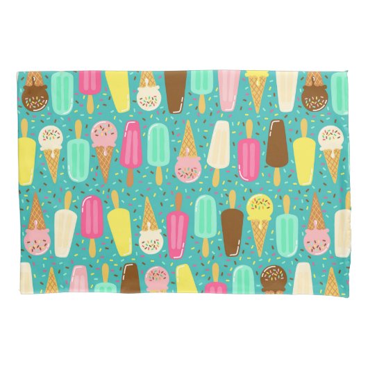 Colorful Ice Cream Pattern Summer  Kussensloop (Voorkant)
