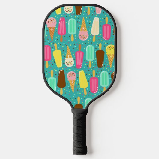 Colorful Ice Cream Pattern Summer  Pickleball Paddle (Voorkant)