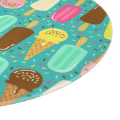 Colorful Ice Cream Pattern Summer  Snijplank (Hoek)