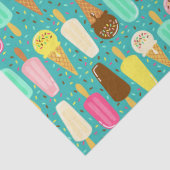 Colorful Ice Cream Pattern Summer  Tissuepapier (Detail)