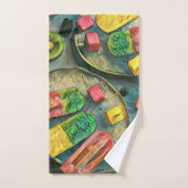 Colorful ice cream popsiae fruit bad handdoek (Handdoek)