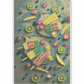 Colorful ice cream popsiae fruit sticker (Voorkant)