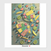 Colorful ice cream popsiae fruit sticker (Vel)