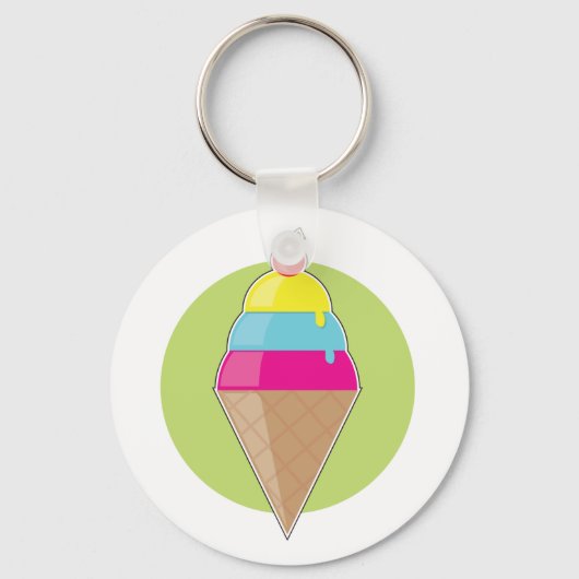 Colorful Ice Cream Sleutelhanger (Achterkant)