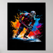 Colorful Ice Hockey  Poster (Voorkant)