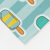Colorful Ice Pop Pattern met Roze Monogram Fleece Deken (Hoek)