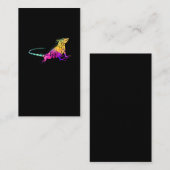 Colorful Iguana Art Zooeping Lizard Owner Visitekaartje (Voorkant / Achterkant)